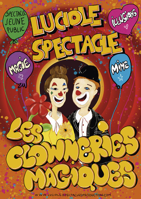 Le clown magicien Patachou fait apparaitre une poule lors d'un spectacle de magie pour une école primaire.