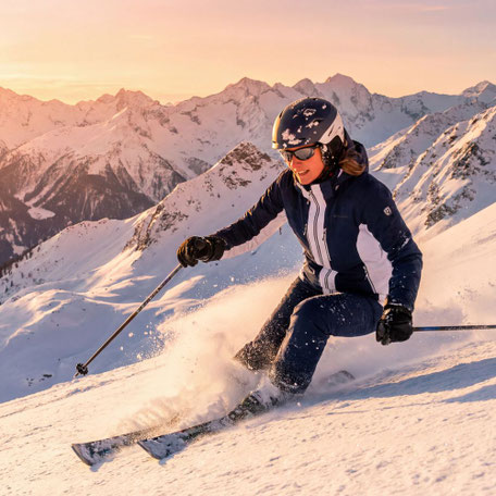 Skifahrerin mit NIKA Sportbrille