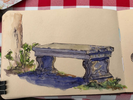 Birgit Lippeck_ Parkbank im Englischen Garten Esterhaza