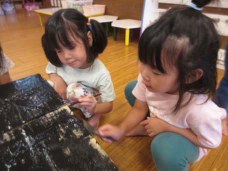 お神輿の制作中・・・