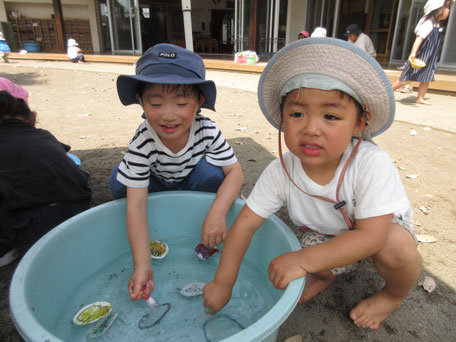 「お魚さん釣れるかな？」