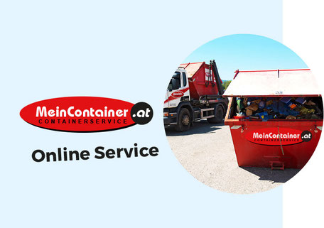 Abfallcontainer mit LKW