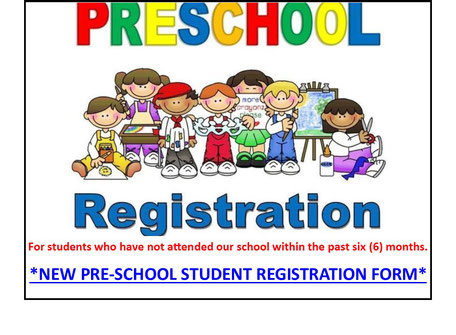 NEW PRE-SCHOOLERS (NEW STUDENTS) REGISTER HERE