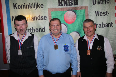 3e Peter van Dongen, 2e Johan Bosters, 1e Frans Vrolijk