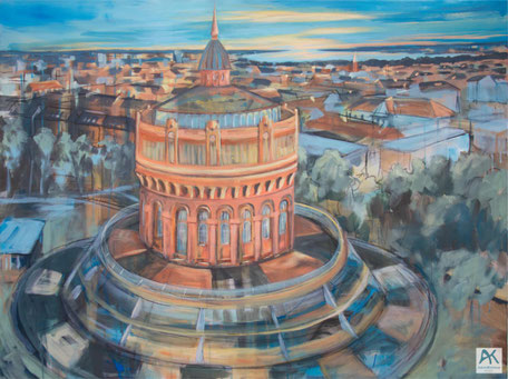 Astrid Krömer, Sanfte Welle, Acryl auf Leinwand, 2020, 100x100 cm