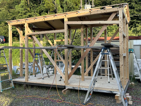 外へ出して建て方へ仮にA棟の画像1