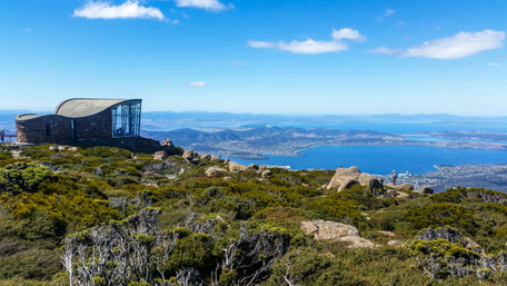 Blick vom Kunanyi / Mount Wellington auf Hobart