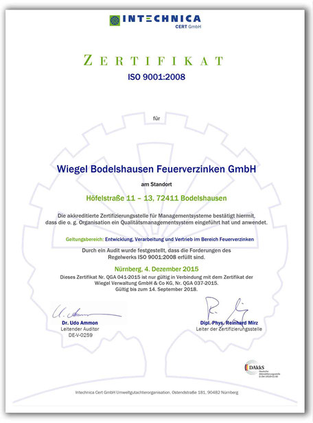 Metallbau Vogler Zertifikat EN 1090
