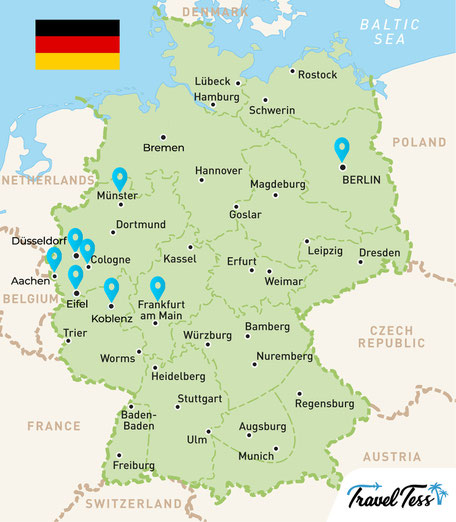 Kaart van Duitsland