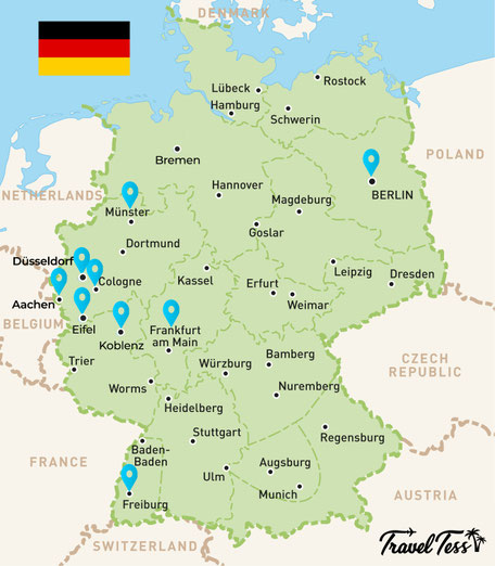 Kaart van Duitsland
