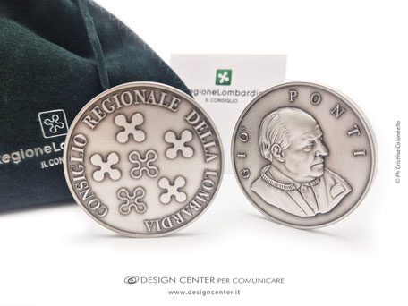 Medaglia ad alto rilievo Consiglio Regione Lombardia- Gio Ponti 