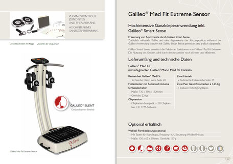 Galileo Med Fit Extreme Sensor Vibrationsplatte in weiß. www.vplatte.de