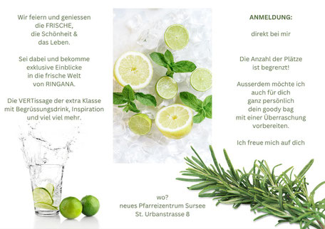 FRESH EVENT in Sursee - RINGANA – Frische, nachhaltige Produkte für Gesundheit und Wohlbefinden - Simone Scheuner, RINGANA-Partnerin