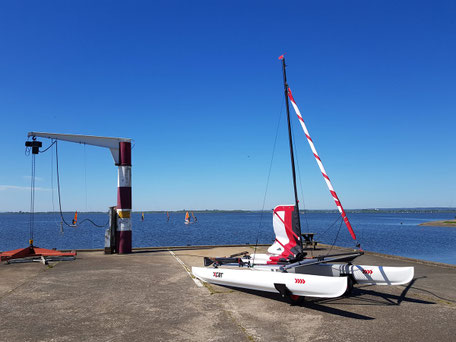 XCAT-Segelkatamaran | am Dümmer See ohne Bootskran ins Wasser
