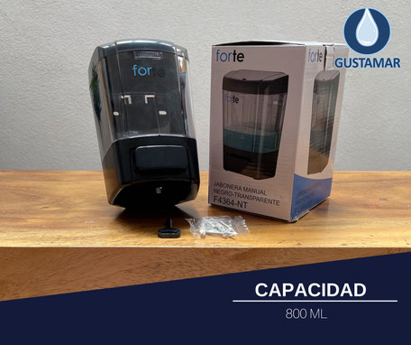 DISPENSADOR DE GEL Y JABÓN LÍQUIDO FORTE F4364-NT