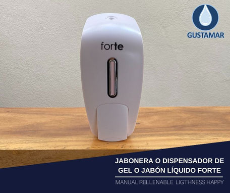 DISPENSADOR DE GEL ANTIBACTERIAL MANUAL RELENABLE FORTE F320-GB