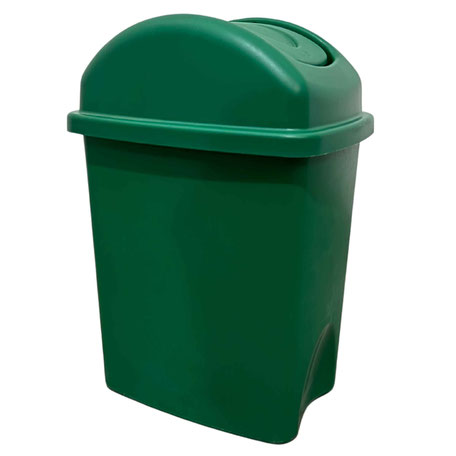 Bote de Basura/ Cesto de basura /Papelera Vaivén Tapa Balancín 10 litros Color Verde