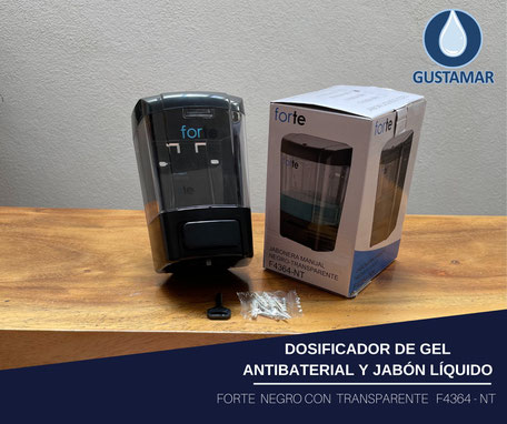 DISPENSADOR DE GEL ANTIBACTERIAL MANUAL RELENABLE FORTE F4364-NT