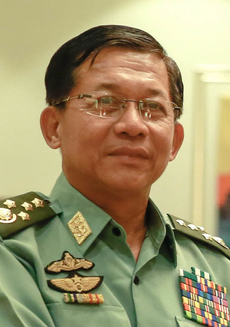 Anführer des Militärregimes: Min Aung Hlaing | Foto: Public Domain