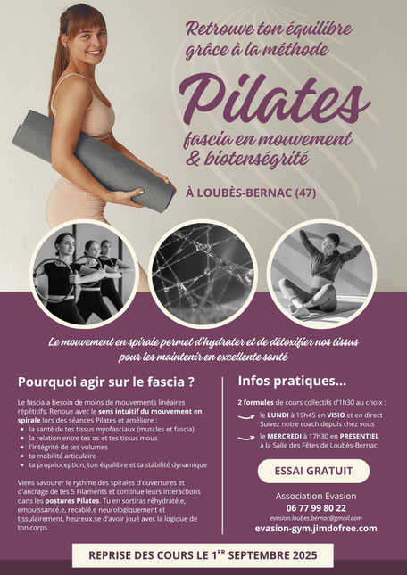 Cours de Pilates à Loubès-Bernac