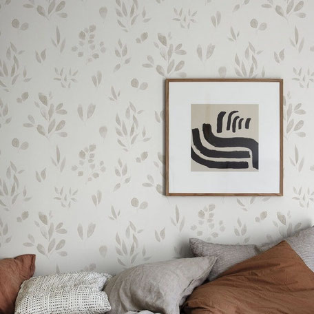 Tapisserie Sandberg dans la chambre à coucher, le bureau, le couloir, la cuisine ou l'entrée. Une décoration murale originale et tendance, en gris et blanc.