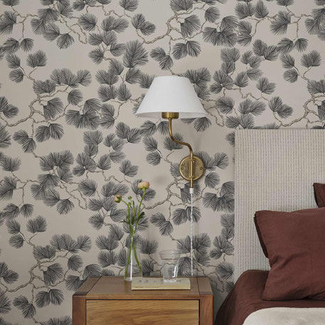 Papier peint Sandberg, pour une déco contemporaine dans la chambre, le séjour, la cuisine ou la salle de bain pour cette maison de style campagne chic ou bohème chic.