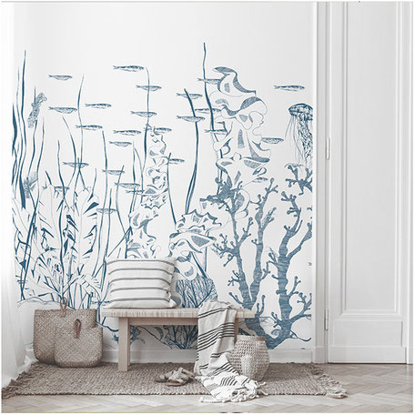 Papier peint panoramique pour une déco chic et tendance dans la chambre ou une entrée pour une déco contemporaine originale et tendance en 2025 et 2026 près de Saint-Nazaire.