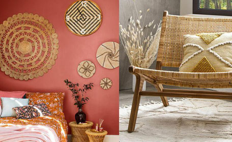 Déco tendance 2024  romantique chic, peinture murale terracotta Ressource
