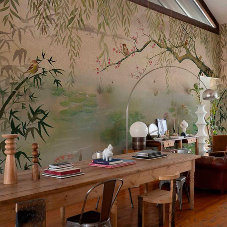Fresque murale, déco tendance bohème ou vintage, pour la déco murale de la salle à manger, la chambre ou la cuisine.