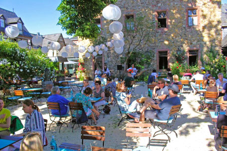 Übernachtung Rheingau Weingut Hotel: Weingarten im Gutshof © Weinhotel Koegler