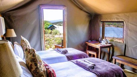 Garden Route Game Lodge Erfahrungen: Übernachten im Safari Zelt
