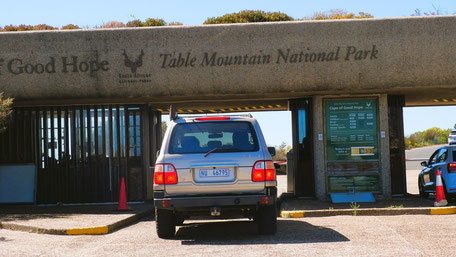 Kap Halbinsel Sehenswürdigkeiten: Einfahrt zum Nationalpark