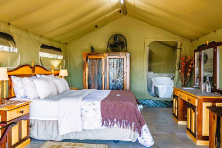 Garden Route Safari Camp Tipps: Komfortables Safari Zelt © Hartenbos Private Game Lodge
