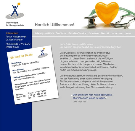 Arzt Diabetologie Homepage Rödermark Onlinedesign