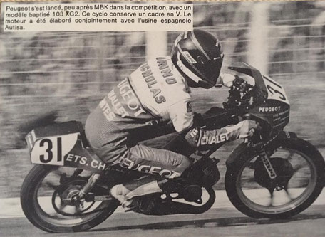 Bruno Vignolas sur Peugeot XG2 pendant saison CDF 1988