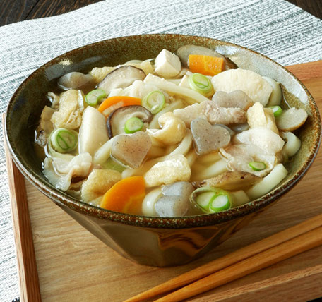 型抜きこんにゃく入りこしね汁うどん