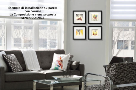Installazione mini quadri in sala d'attesa