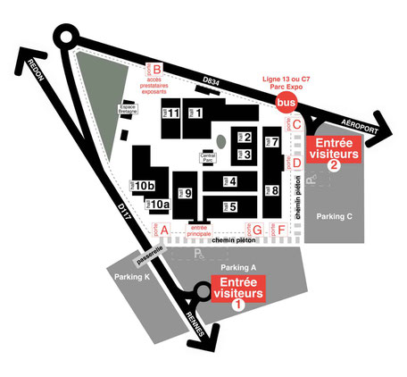 Plan du parc expo de rennes pour le salon la vie a deux