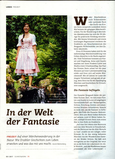 Schrot und Korn besucht Erzählkunstwanderung von Kirsten Stein 