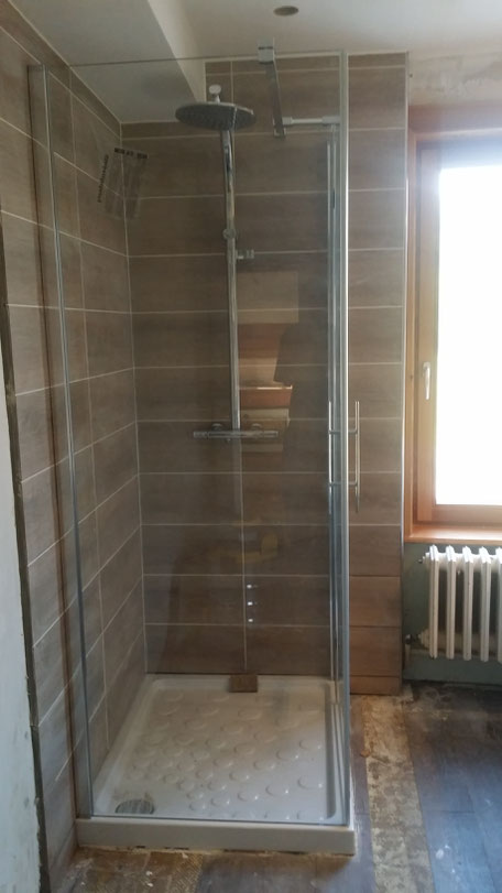 salle de bain douche carrelage