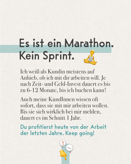 "Ich bin zu langsam!" - Hier ist ein Reframe aus der Sicht deiner Kund:innen, wenn du das Gefühl hast, im Business viel zu langsam zu sein. | Tipps aus der Geld&Wert Methode