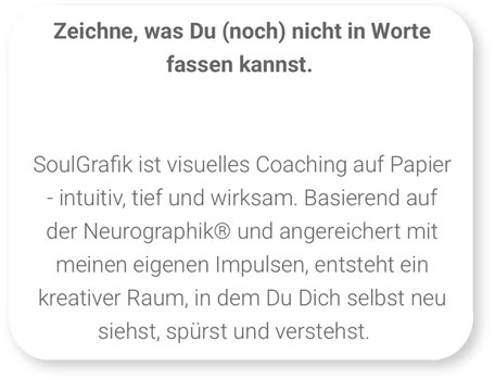 kurzer Text Box 2 Zeichne was Du noch nicht in Worte fasse kannst. Neurograpik, Jungo-grafik.ch