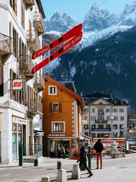 Place Balmat in Chamonix (French Alps, Alpes françaises)