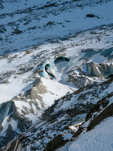 Ice Cave, Montenvers Train, Mer de Glace, Chamonix (French Alps, Alpes françaises)