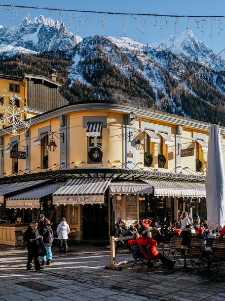 Place Balmat in Chamonix (French Alps, Alpes françaises)