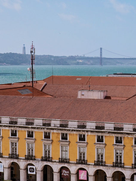 View of the Tagus river and the Ponte 25 de Abril