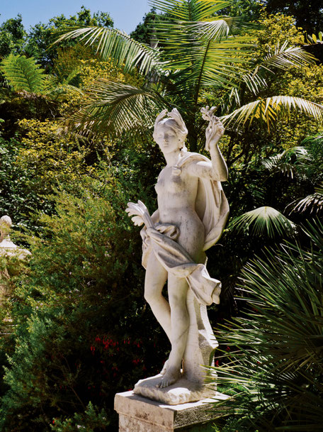 One of the statues of the Gods