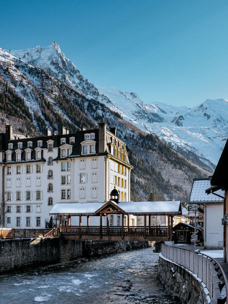 The Bridge in Chamonix (French Alps, Alpes françaises)