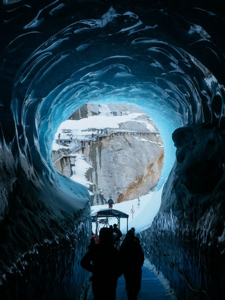 Ice Cave, Montenvers Train, Mer de Glace, Chamonix (French Alps, Alpes françaises)