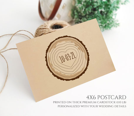 Woodland Save the Date Postcards